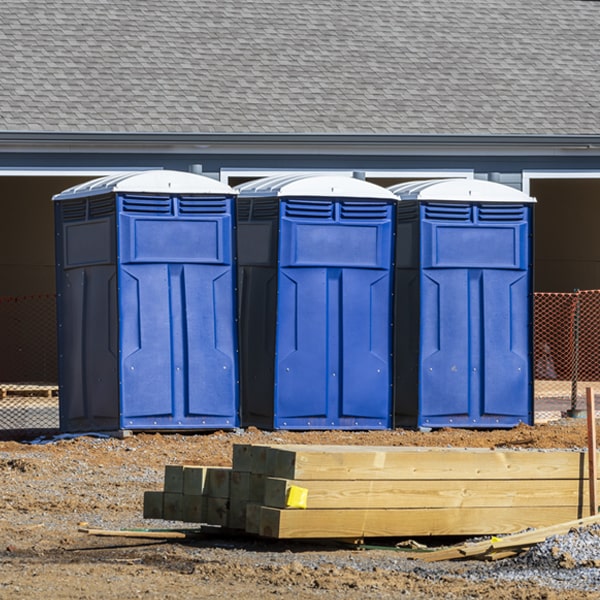 what is the maximum capacity for a single portable toilet in Bloomsbury NJ